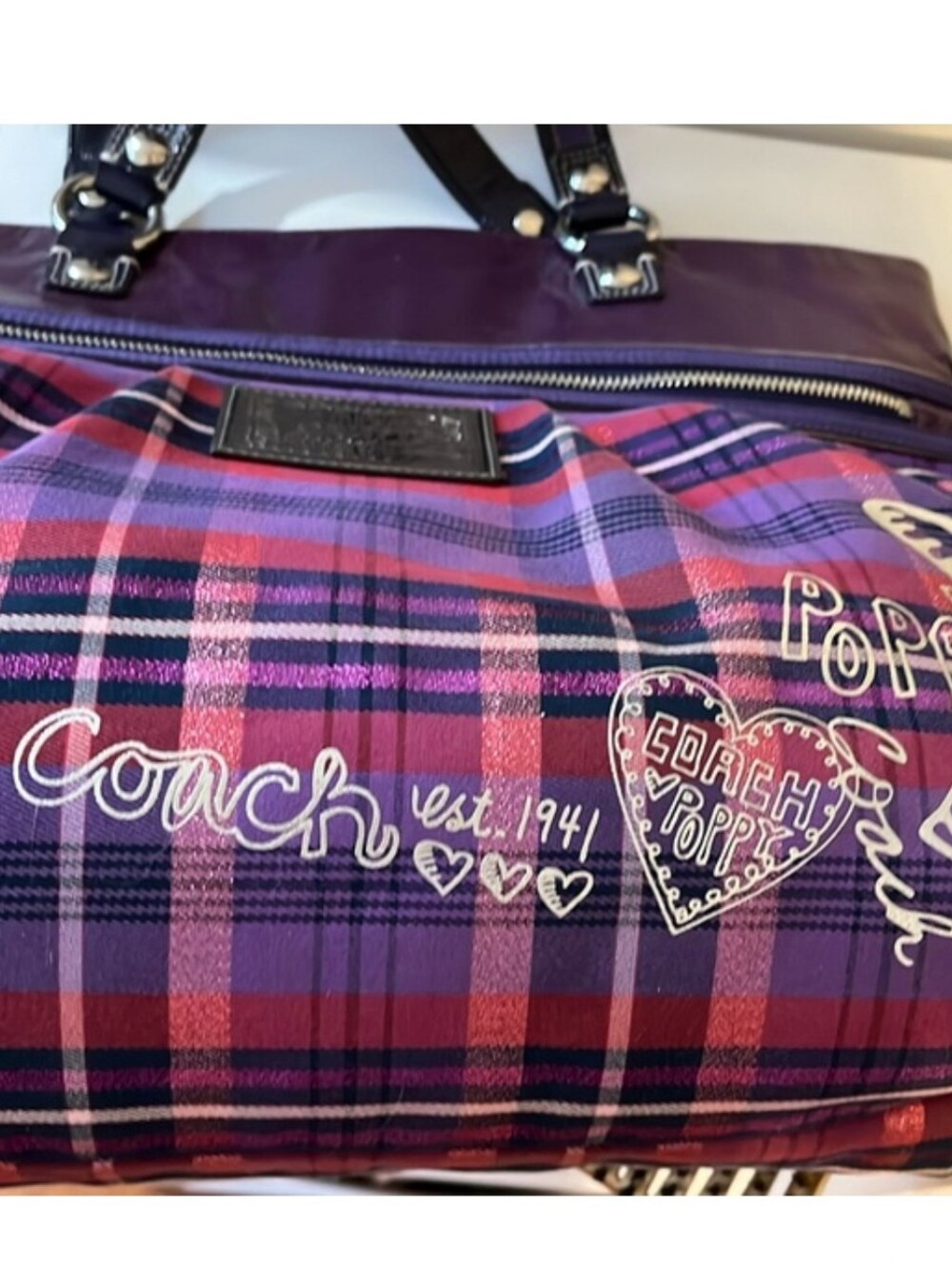 Limited edition Coach Poppy Dream Sateen tote bag